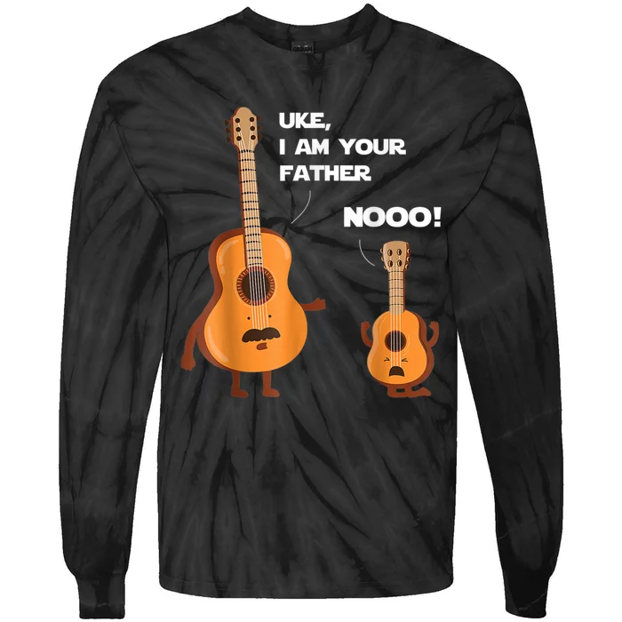 Uke I Am Your Father Guitar Ukulele Music Hilarious Gift Tie-Dye Long Sleeve Shirt