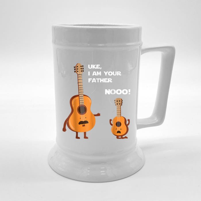 Uke I Am Your Father Guitar Ukulele Music Hilarious Gift Front & Back Beer Stein