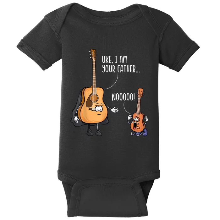 Uke I Am Your Father Guitar Ukulele Music Hilarious Gift Baby Bodysuit