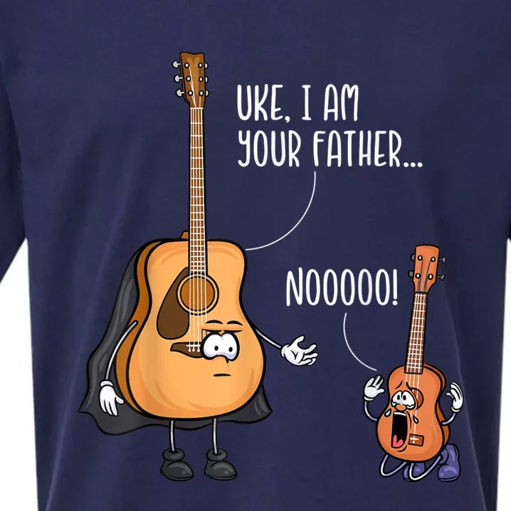 Uke I Am Your Father Guitar Ukulele Music Hilarious Gift Sueded Cloud Jersey T-Shirt