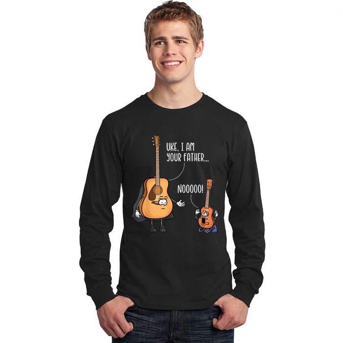 Uke I Am Your Father Guitar Ukulele Music Hilarious Gift Tall Long Sleeve T-Shirt