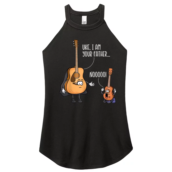 Uke I Am Your Father Guitar Ukulele Music Hilarious Gift Women’s Perfect Tri Rocker Tank