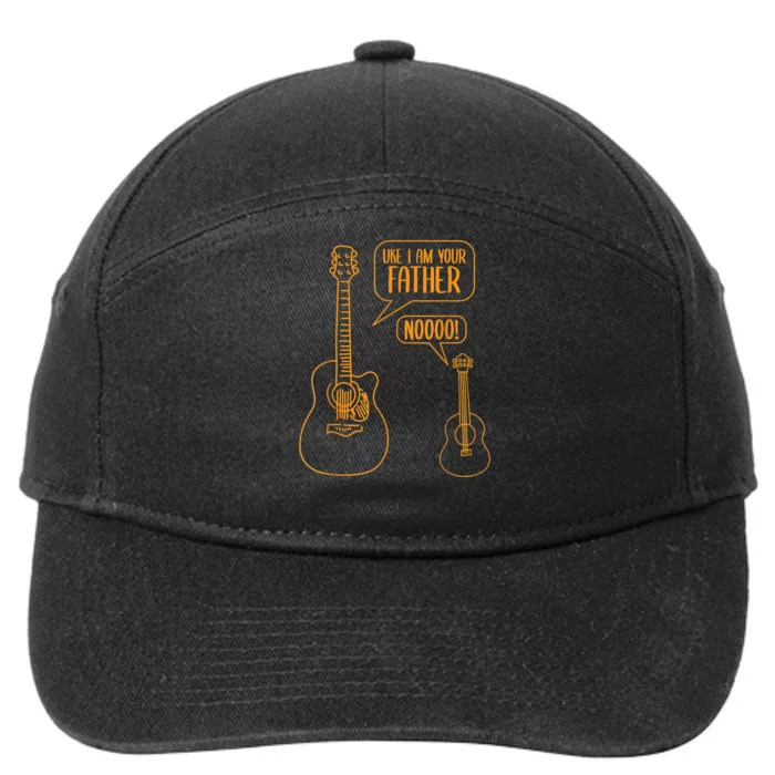 Uke I Am Your Father Guitar Ukulele Music Hilarious Gift 7-Panel Snapback Hat