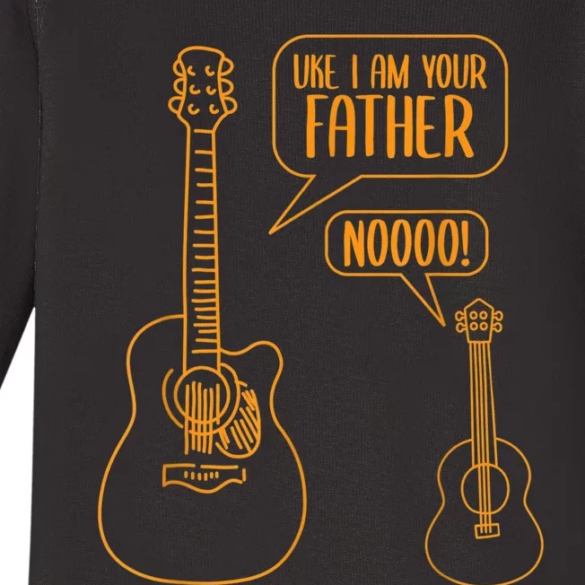 Uke I Am Your Father Guitar Ukulele Music Hilarious Gift Baby Long Sleeve Bodysuit