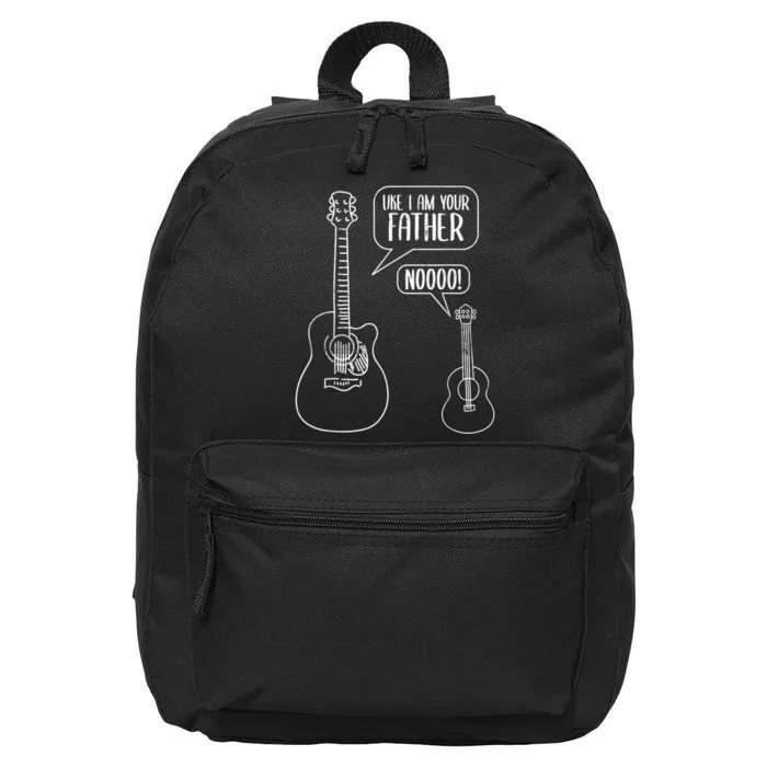 Uke I Am Your Father Guitar Ukulele Music Hilarious Gift 16 in Basic Backpack