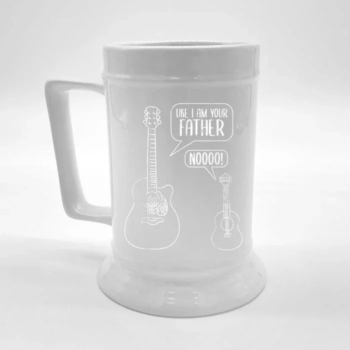 Uke I Am Your Father Guitar Ukulele Music Hilarious Gift Front & Back Beer Stein