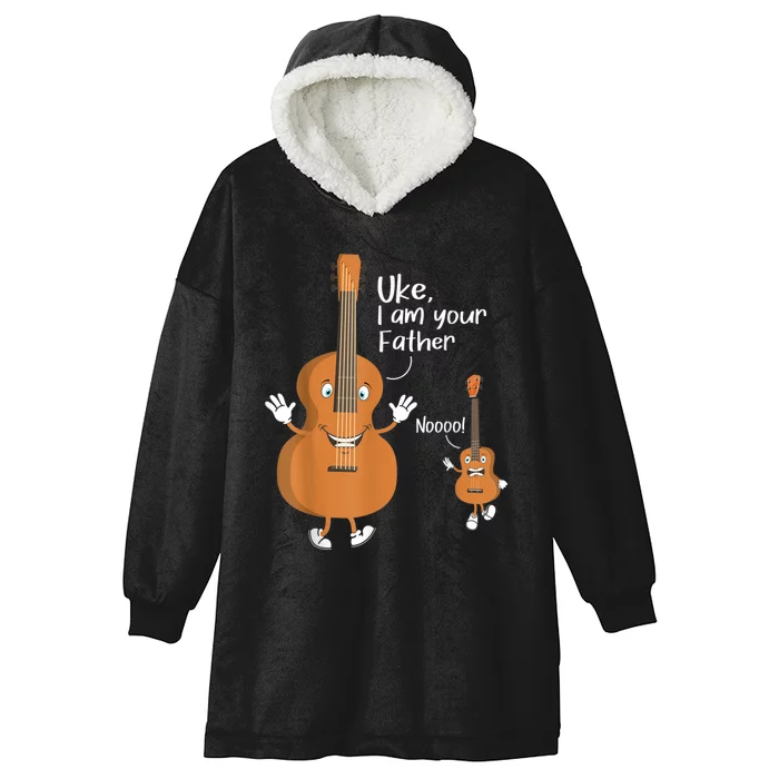 Uke I Am Your Father Guitar Ukulele Music Hilarious Gift Hooded Wearable Blanket