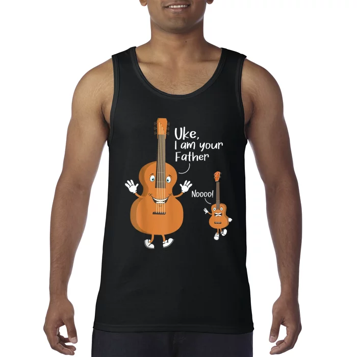 Uke I Am Your Father Guitar Ukulele Music Hilarious Gift Tank Top