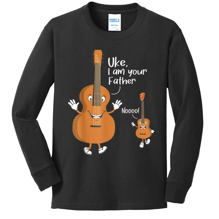 Uke I Am Your Father Guitar Ukulele Music Hilarious Gift Kids Long Sleeve Shirt