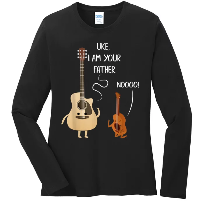 Uke I Am Your Father Guitar Ukulele Music Hilarious Gift Ladies Long Sleeve Shirt