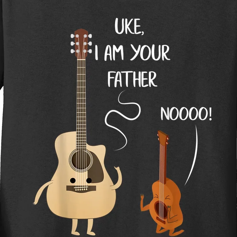 Uke I Am Your Father Guitar Ukulele Music Hilarious Gift Kids Long Sleeve Shirt