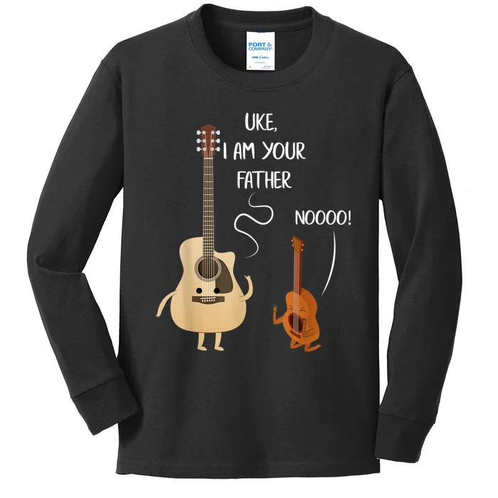 Uke I Am Your Father Guitar Ukulele Music Hilarious Gift Kids Long Sleeve Shirt