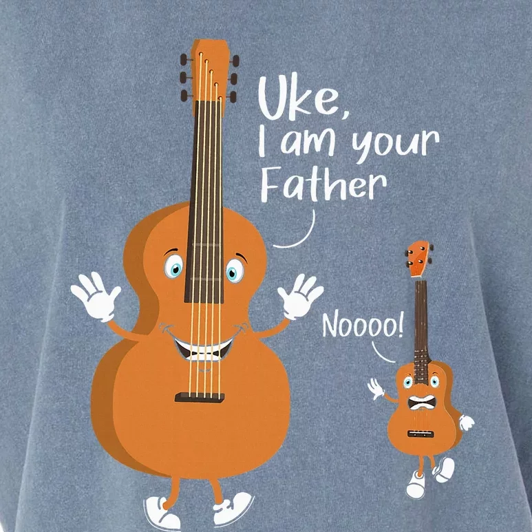 Uke I Am Your Father Ukulele Guitar Instrument Ukulelist Garment-Dyed Women's Muscle Tee