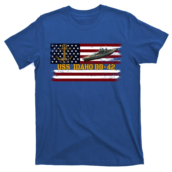 Uss Idaho Bbgift42 Ww2 Battleship Warship Veterans Day Father's Cool Gift T-Shirt