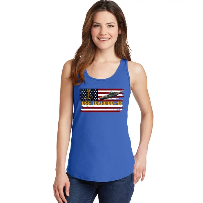 Uss Idaho Bbgreat Gift42 Ww2 Battleship Warship Veterans Day Father's Cute Gift Ladies Essential Tank