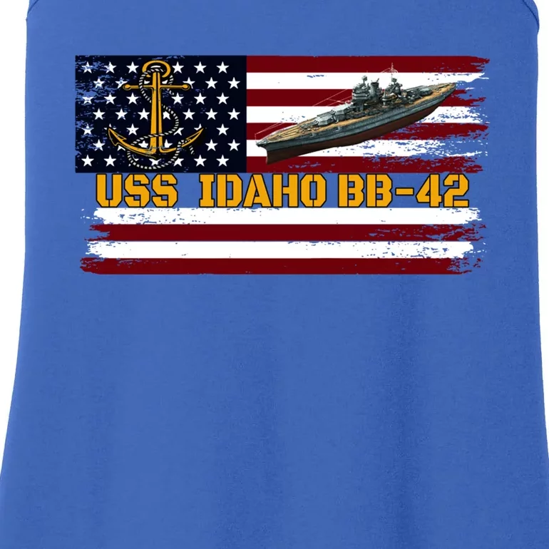 Uss Idaho Bbgreat Gift42 Ww2 Battleship Warship Veterans Day Father's Cute Gift Ladies Essential Tank