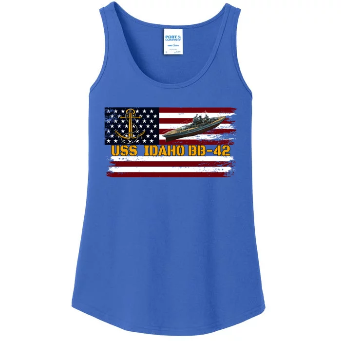 Uss Idaho Bbgreat Gift42 Ww2 Battleship Warship Veterans Day Father's Cute Gift Ladies Essential Tank