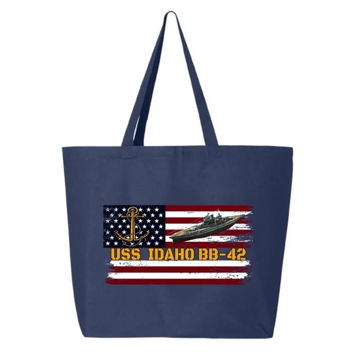 Uss Idaho Bbgreat Gift42 Ww2 Battleship Warship Veterans Day Father's Cute Gift 25L Jumbo Tote