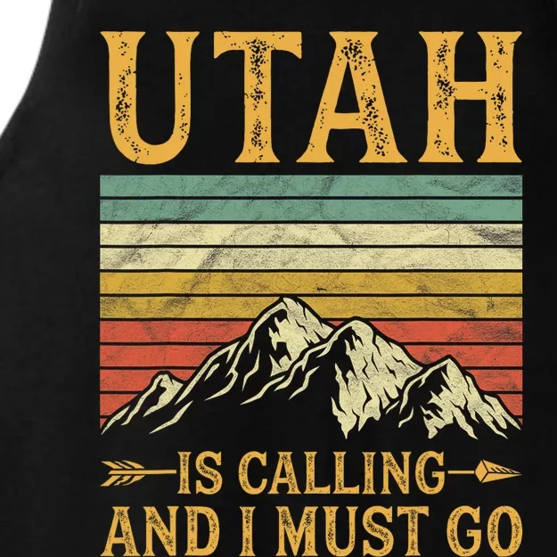 Utah Is Calling And I Must Go Ladies Tri-Blend Wicking Tank