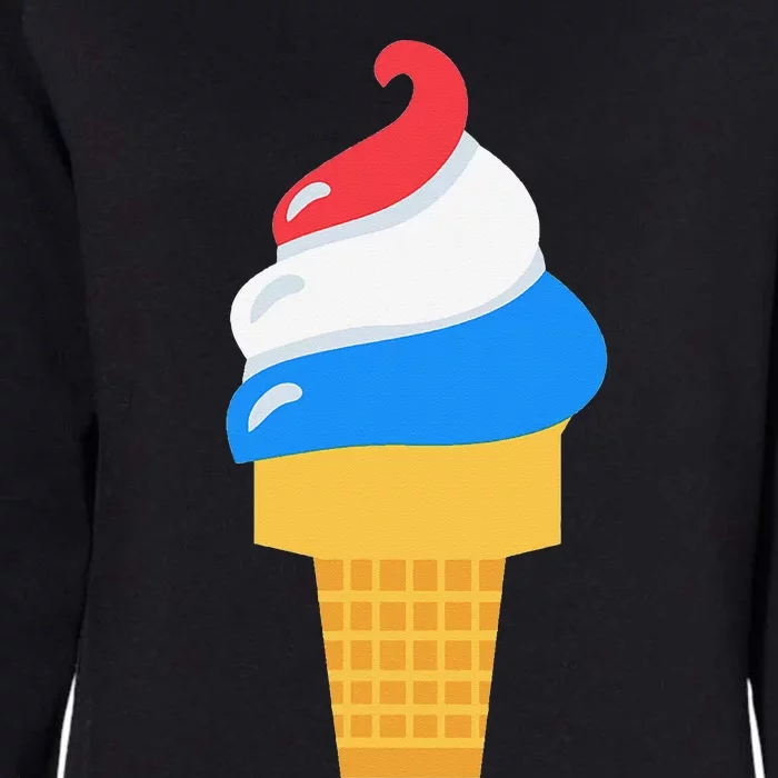 USA Ice Cream Cone Cute for 4th of July Womens California Wash Sweatshirt