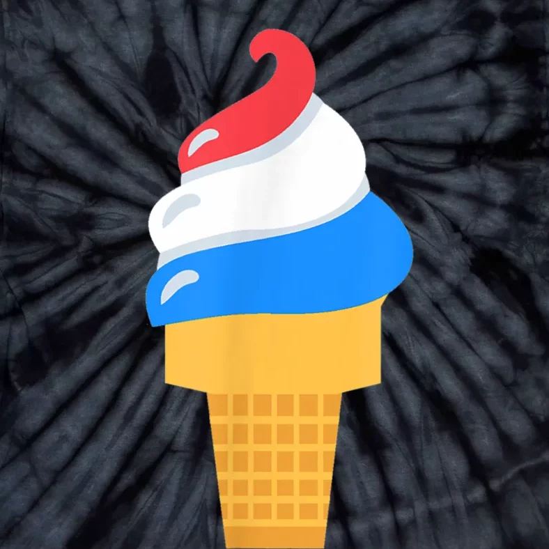 USA Ice Cream Cone Cute For 4th Of July Tie-Dye T-Shirt