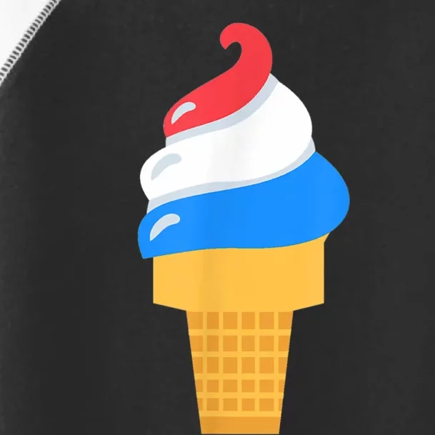 USA Ice Cream Cone Cute For 4th Of July Toddler Fine Jersey T-Shirt