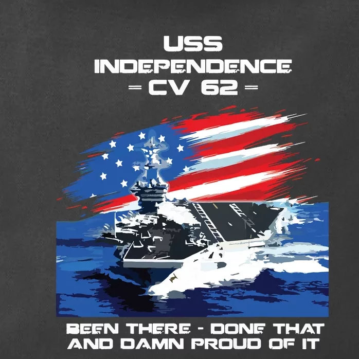 Uss Independence Cv 62 Aircraft Carrier Veteran Usa Flag Zip Tote Bag