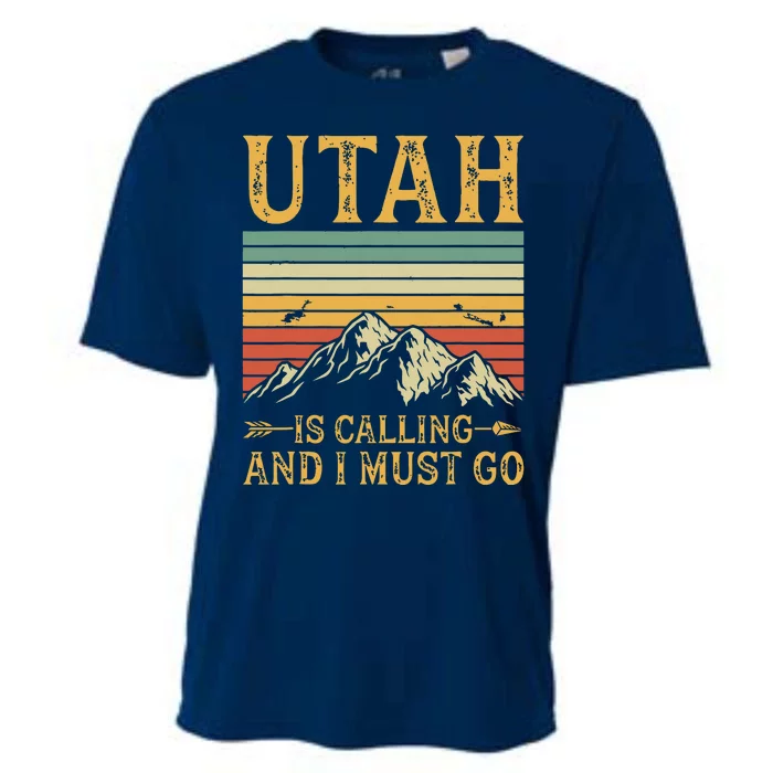 Utah Is Calling And I Must Go Cooling Performance Crew T-Shirt