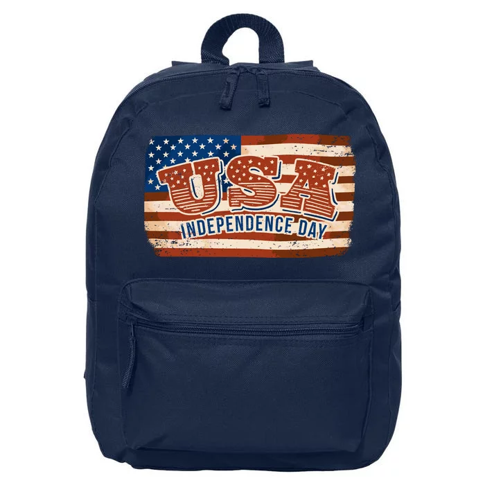 USA Independence Day Vintage Flag 16 in Basic Backpack