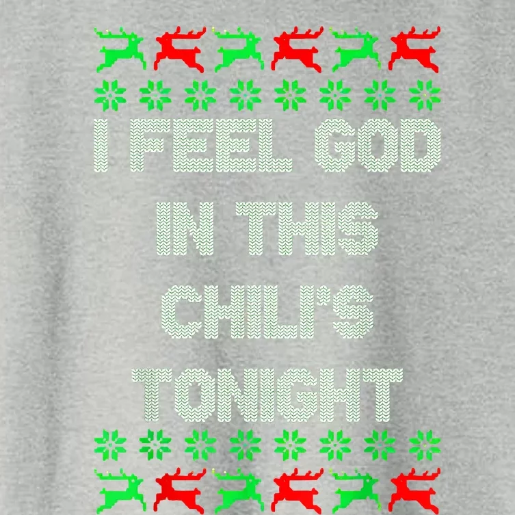 Ugly I Feel God In This Chili’s Tonight Merry Christmas 2022 Women's Crop Top Tee