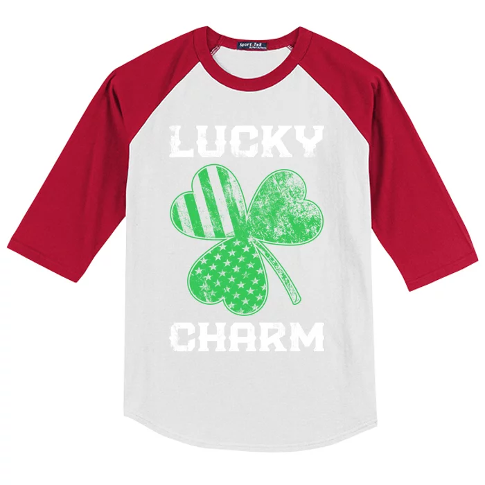 Usa Ireland Flag Saint Patricks Day Gift Kids Colorblock Raglan Jersey