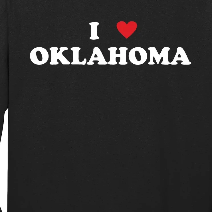 Usa I Heart State I Love Oklahoma Long Sleeve Shirt