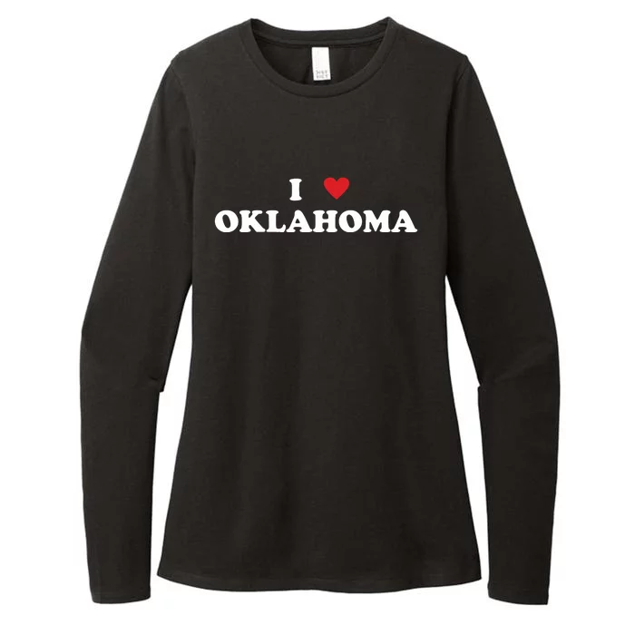 Usa I Heart State I Love Oklahoma Womens CVC Long Sleeve Shirt