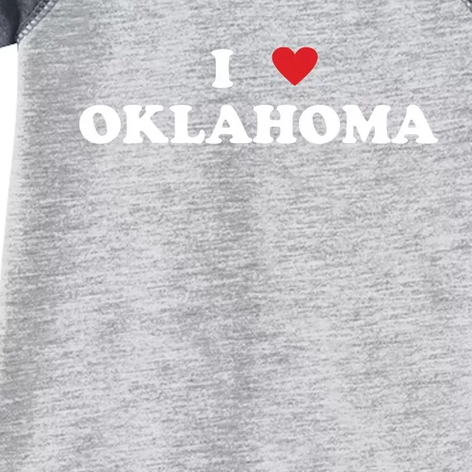 Usa I Heart State I Love Oklahoma Infant Baby Jersey Bodysuit