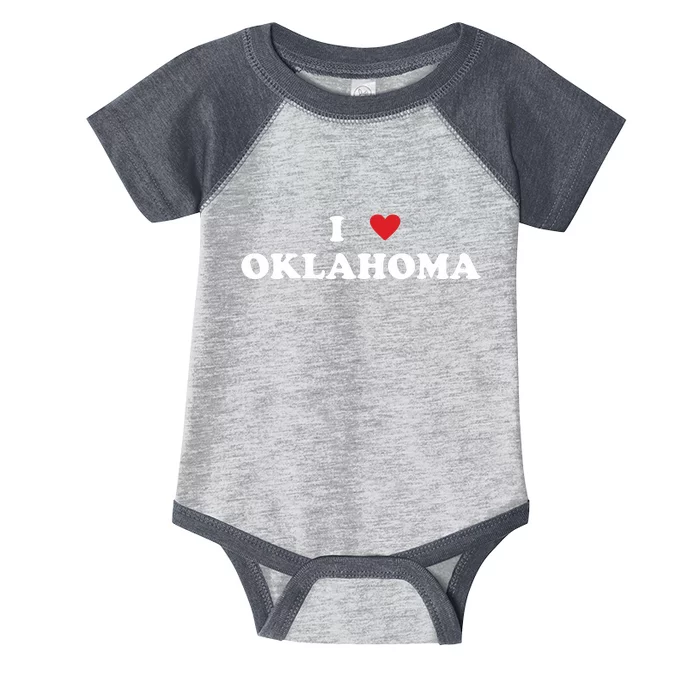 Usa I Heart State I Love Oklahoma Infant Baby Jersey Bodysuit