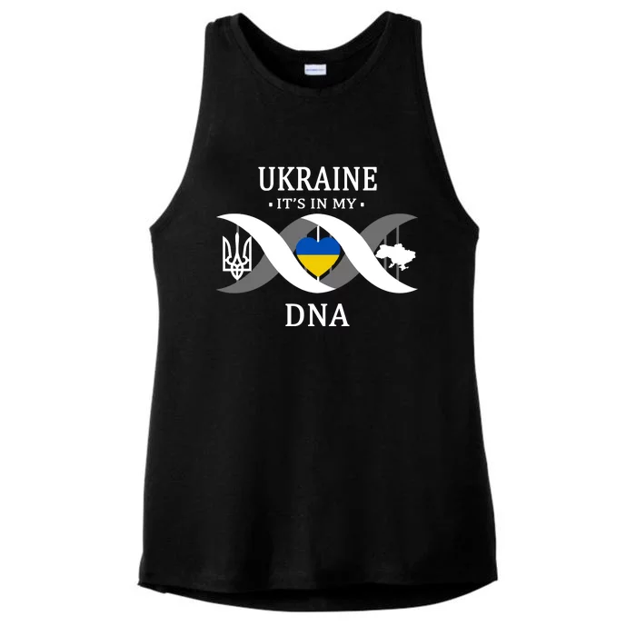 Ukraine Is In My DNA Ladies Tri-Blend Wicking Tank