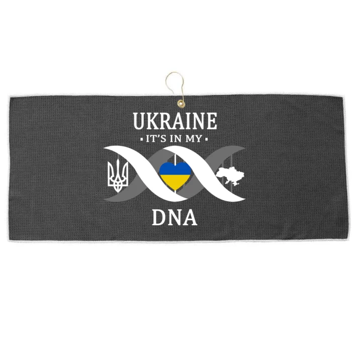 Ukraine Is In My DNA Large Microfiber Waffle Golf Towel