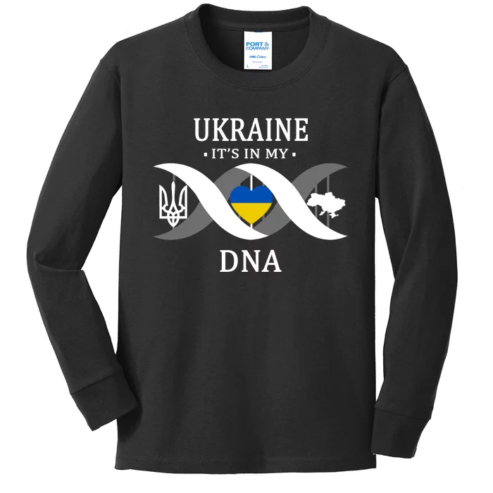 Ukraine Is In My DNA Kids Long Sleeve Shirt