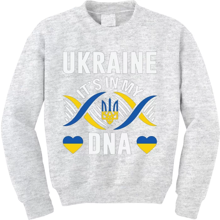 Ukraine Its In My DNA National Symbol Kids Sweatshirt