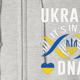 Ukraine Its In My DNA National Symbol Full Zip Hoodie