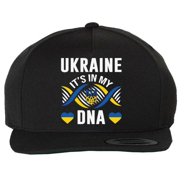 Ukraine Its In My DNA National Symbol Wool Snapback Cap