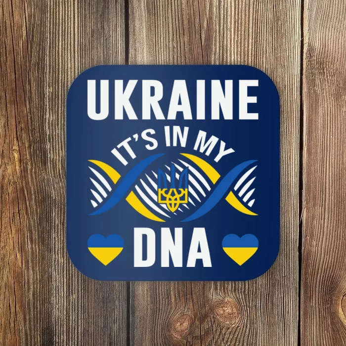 Ukraine Its In My DNA National Symbol Coaster