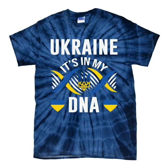 Ukraine Its In My DNA National Symbol Tie-Dye T-Shirt