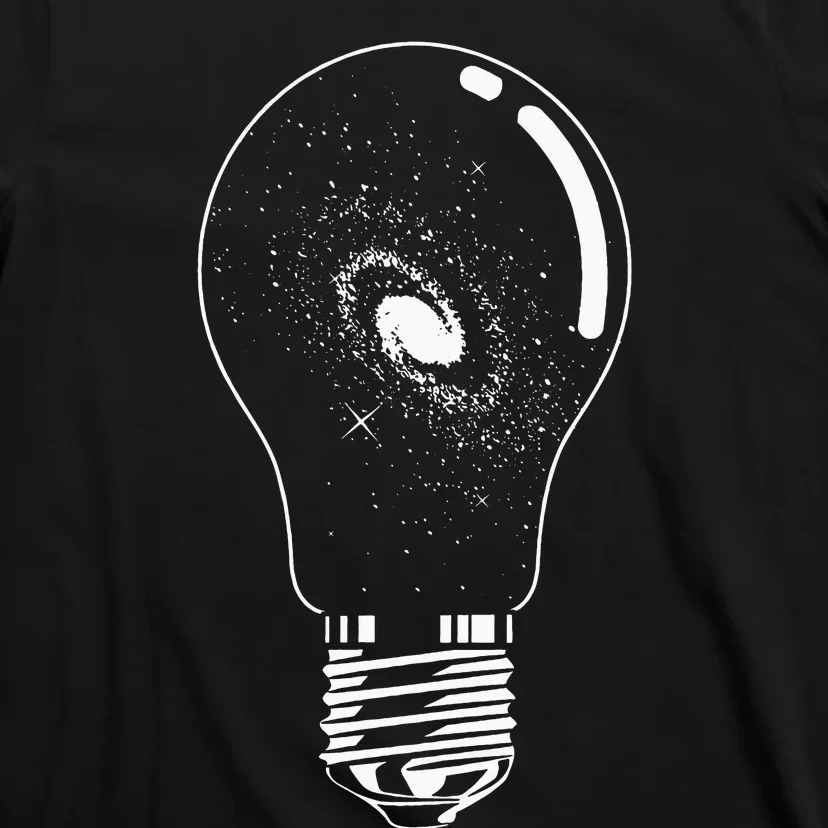 Universe In Lightbulb Outer Space Galaxy Astronomy Astronaut T-Shirt