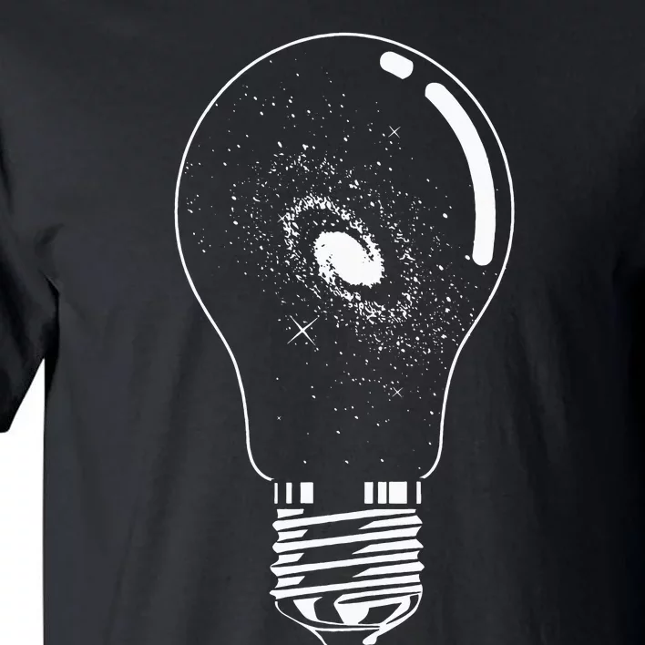 Universe In Lightbulb Outer Space Galaxy Astronomy Astronaut Tall T-Shirt