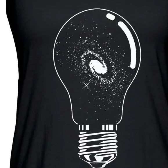 Universe In Lightbulb Outer Space Galaxy Astronomy Astronaut Ladies Essential Flowy Tank