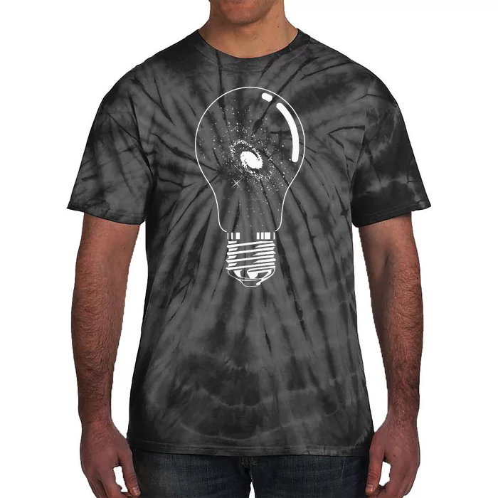 Universe In Lightbulb Outer Space Galaxy Astronomy Astronaut Tie-Dye T-Shirt