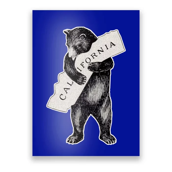 Usa I Love California Cool Gift Artmeaningful Giftretro Vintage Cali Bear Hug Fu Poster