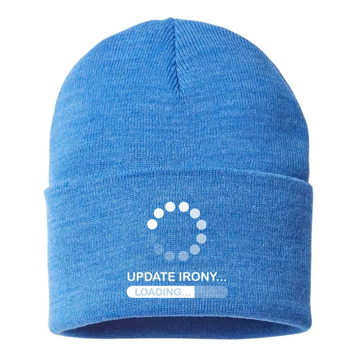 Update Irony Loading Opposite Of Wrinkly Cute Gift Sustainable Knit Beanie