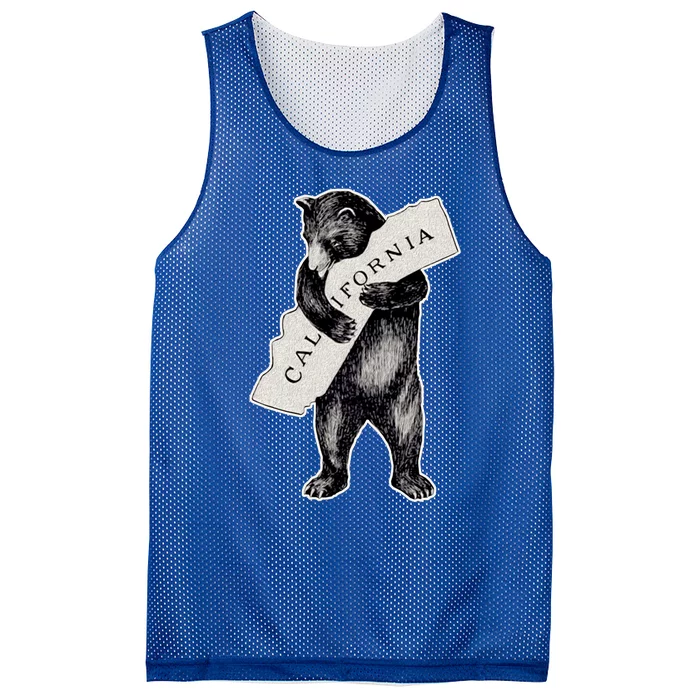 Usa I Love California Cool Gift Artmeaningful Giftretro Vintage Cali Bear Hug Co Mesh Reversible Basketball Jersey Tank